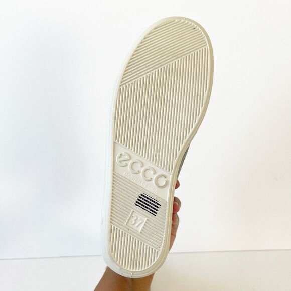 Ecco Soft 2.0 Walking Shoe Sneaker Grey Nubuck Leather Size Euro 37/US 6/6.5 - Picture 8 of 12